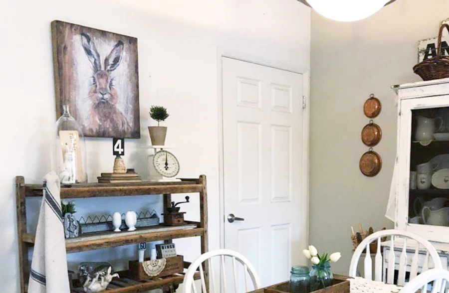 Wooden Framed Bunny Painting