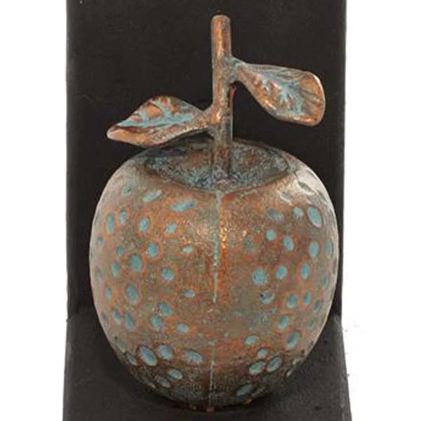 Bronze Metal Fruit Bookends, Set of 2