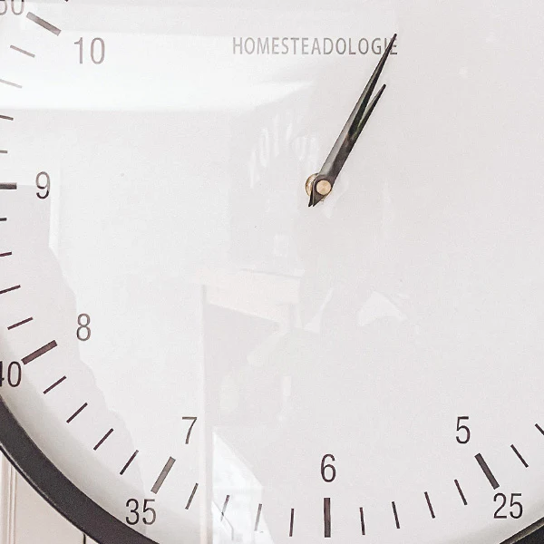 Double-Sided Hanging Wall Clock With Bracket