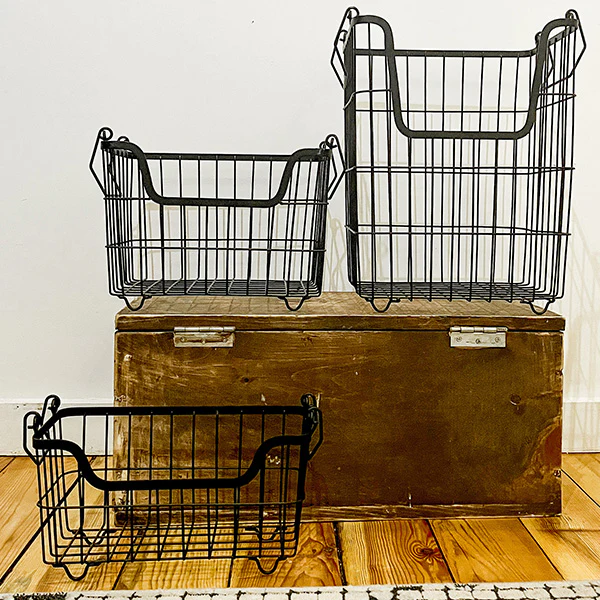 Stackable Storage Bins, Set of 3