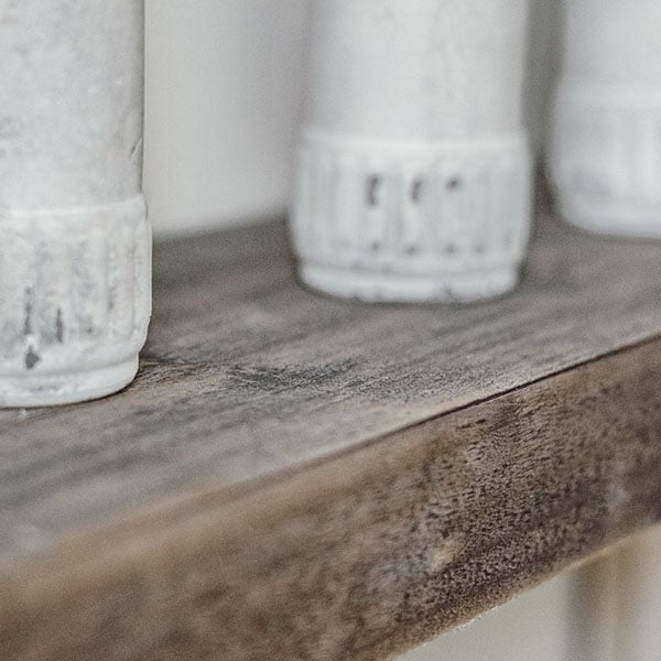 28 Inch Wooden Wall Shelf with  Hook System