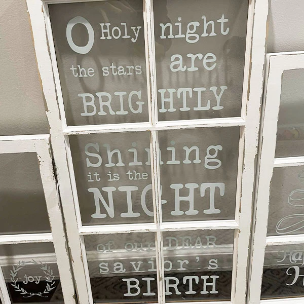 Hinged Window Pane Holiday Sign | DES Exclusive