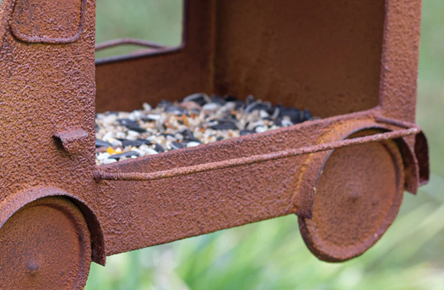 Rusty Ice Cream Truck Bird Feeder
