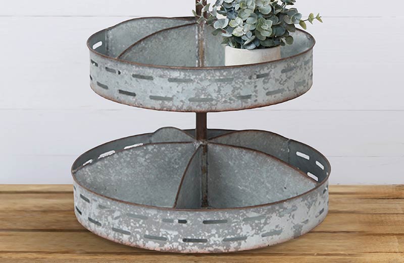 Sectioned Metal Tier Tray
