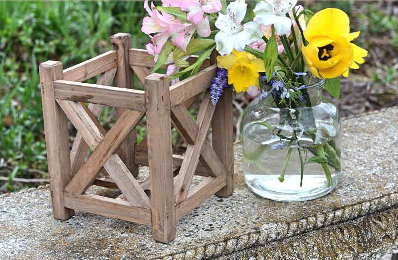 Large Mason Jar Crate With Bottle