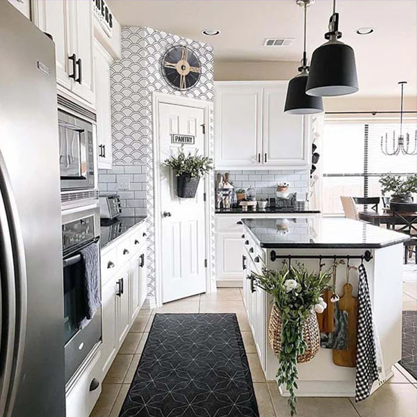 Metal and Wood Roman Numeral Wall Clock