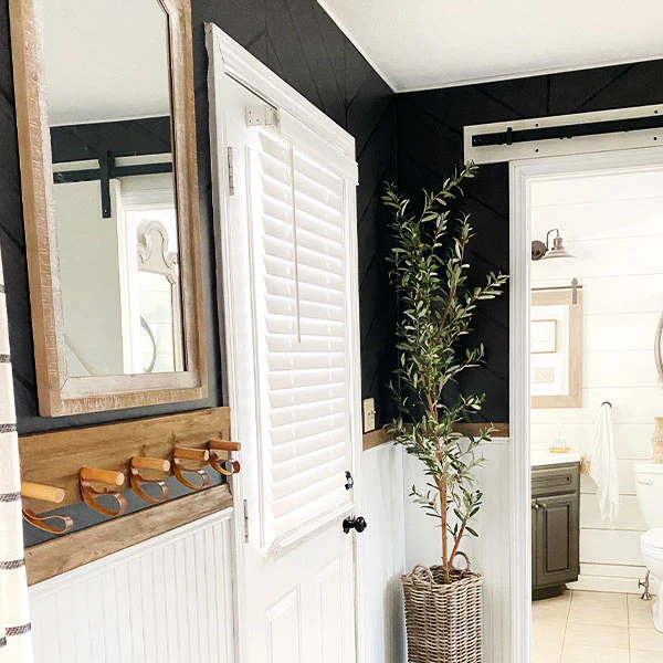 Rustic Wooden Peg and Leather Wall Hooks