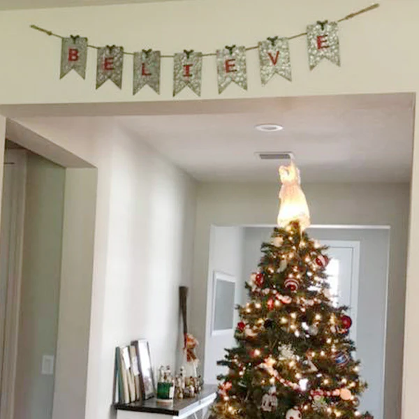 Antiqued Tin Believe Garland