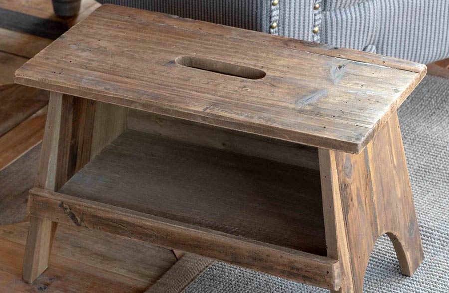 Vintage Wooden Garden Table/Stool