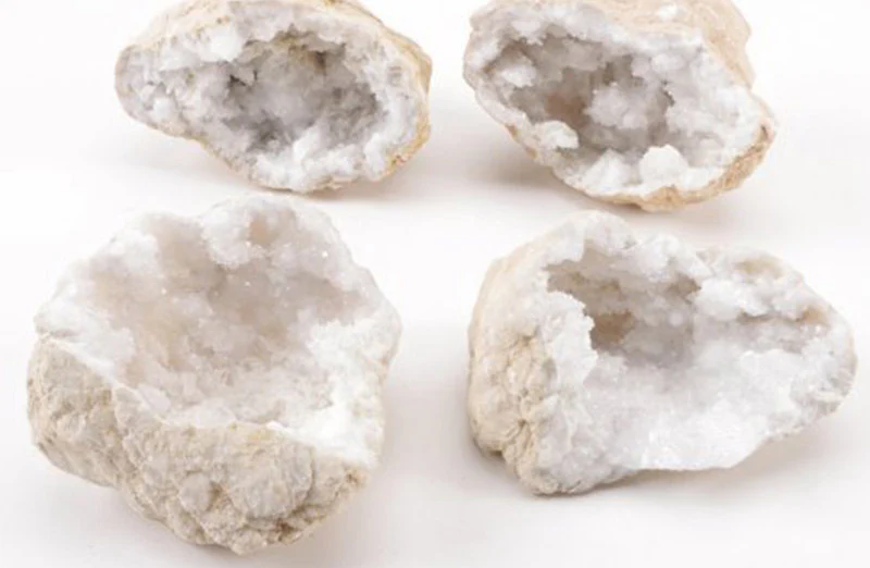 Quartz Split Geode  Set of 2