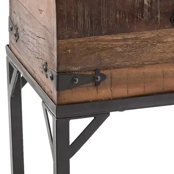 Reclaimed Wood Storage Trunk Table