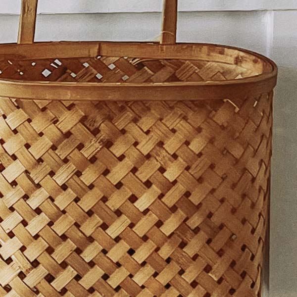 Woven Natural Hanging Baskets, Set of 2