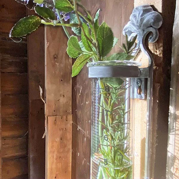 Timeworn Iron Fleur De Lis Rain Guage