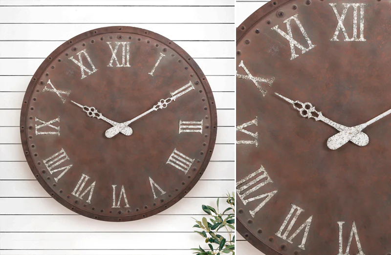*HUGE* Iron Station Wall Clock