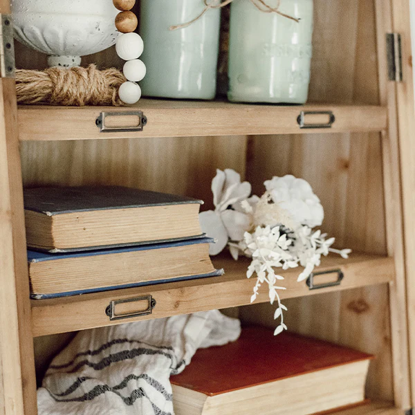 Wooden Baker's Display Wall Cabinet