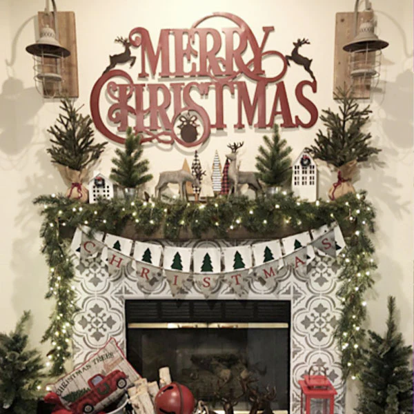 HUGE Metal Merry Christmas Sign