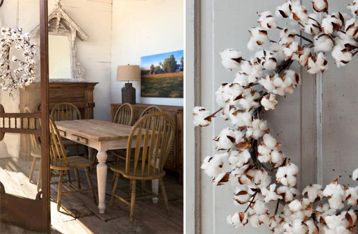 *LARGE* Preserved Cotton Wreath