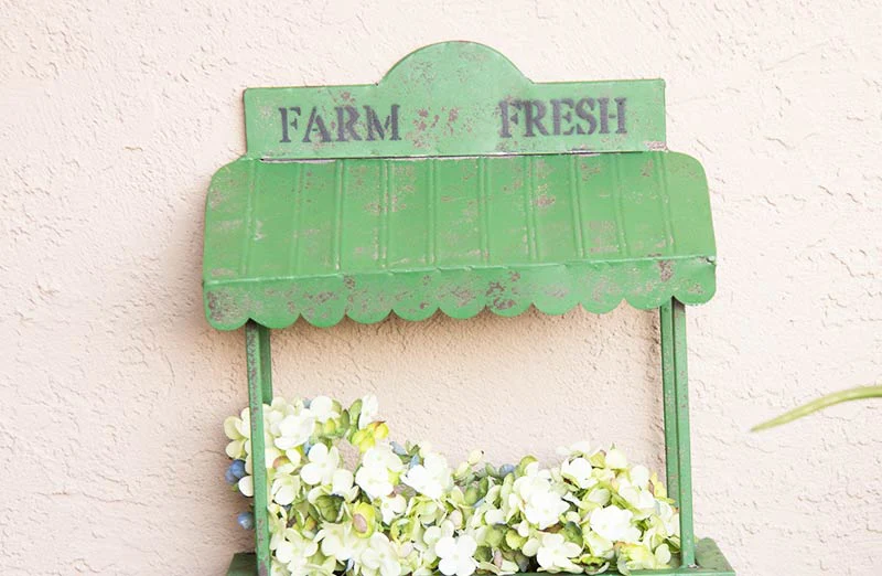 Farm Fresh Hanging Cart Planter