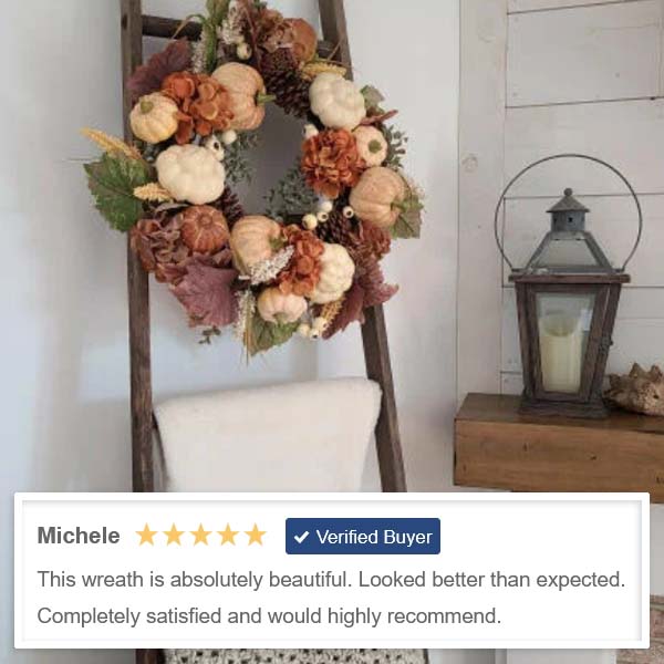 Fall Pumpkin and Pinecone Wreath