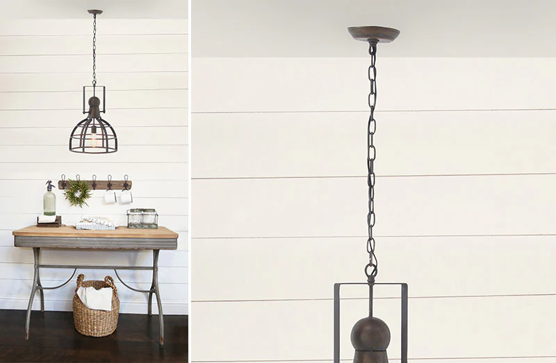 Caged Metal Pendant Lamp