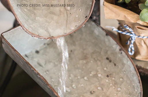 Galvanized Grain Scoop Fountain