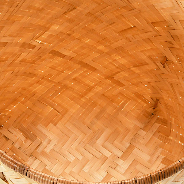 Natural Woven Bamboo Baskets with Legs, Set of 4