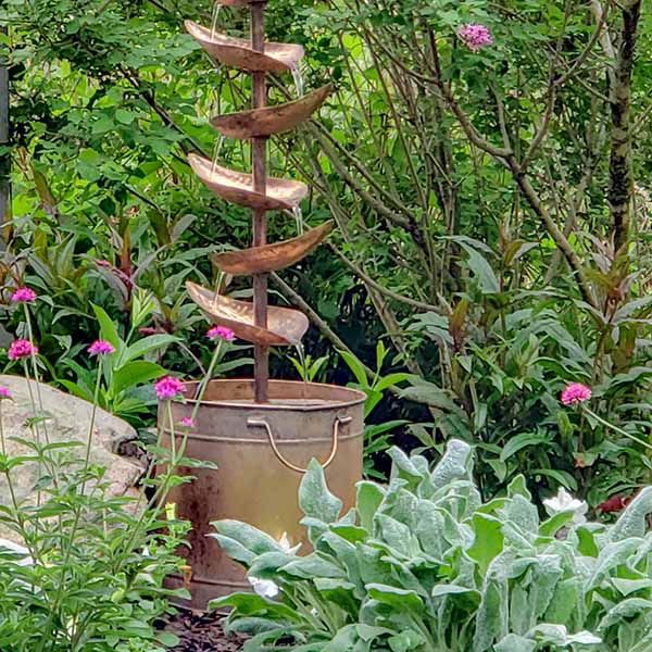 62 Inch Tall Cascading Leaf Fountain