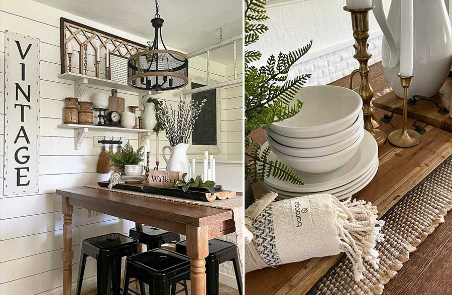 Natural Teak Wood Trays, Set of 2