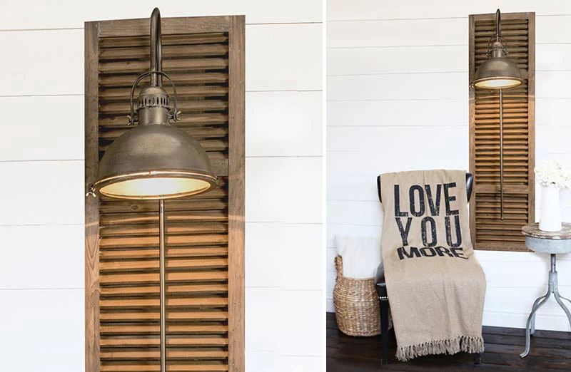 Wood Shutter Wall Lamp