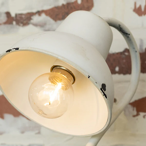 Chippy Enamel Gooseneck Lamp Book Holder