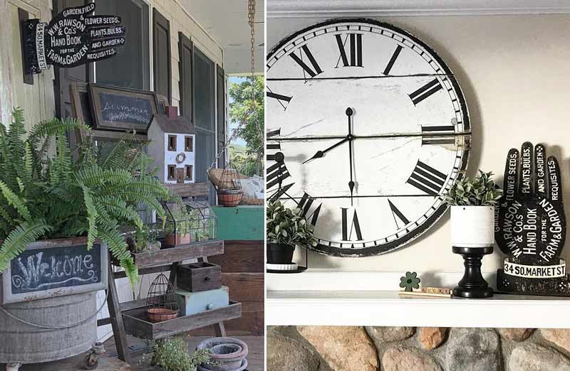 Double Sided Metal Gardening Handbook Sign