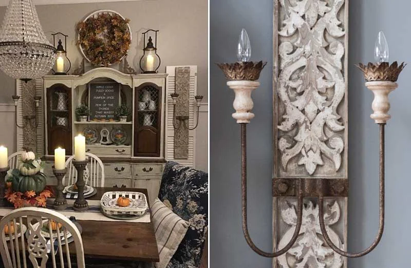 Rustic Pillar Wall Sconce Light