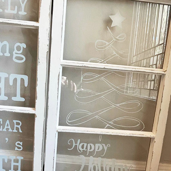 Hinged Window Pane Holiday Sign | DES Exclusive