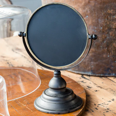 Round Blackboard Sign on Stand