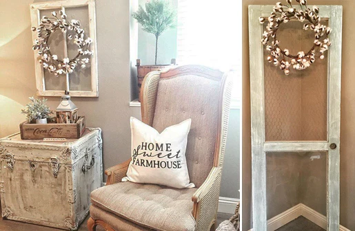 Preserved Cotton Wreath