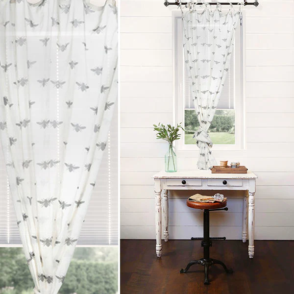 Cheese Cloth Bee Curtain