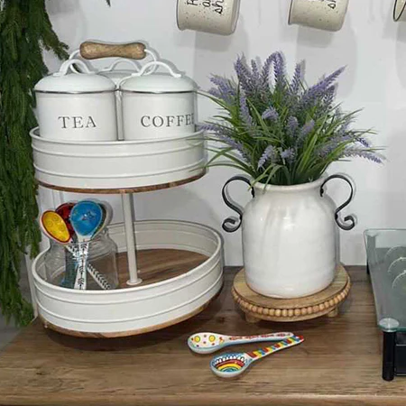 Hand-Painted Kitchen Spoons, Set of 6