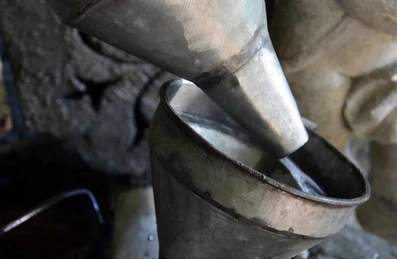 Galvanized Funnel Fountain