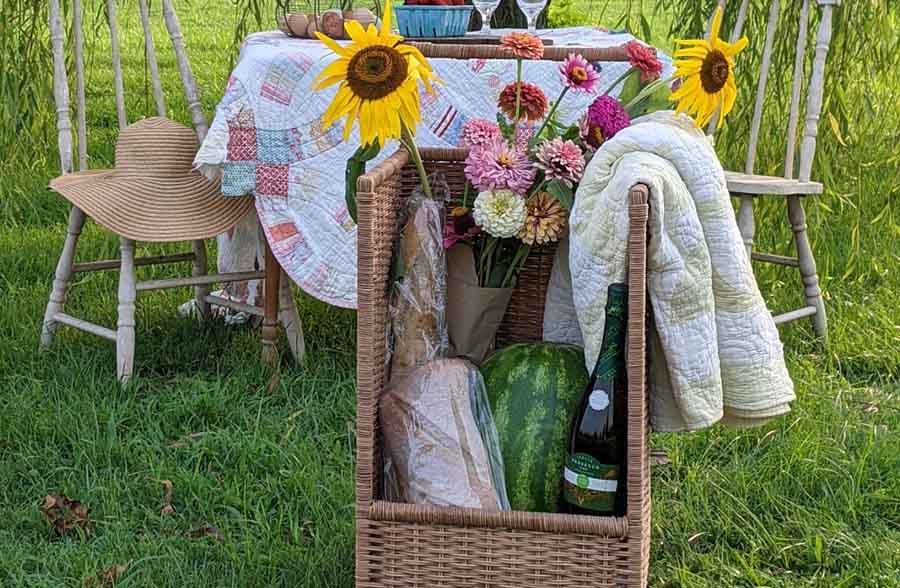 Rattan Storage Basket on Wheels