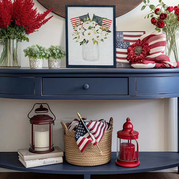 Patriotic  Flower Bouquet Sign