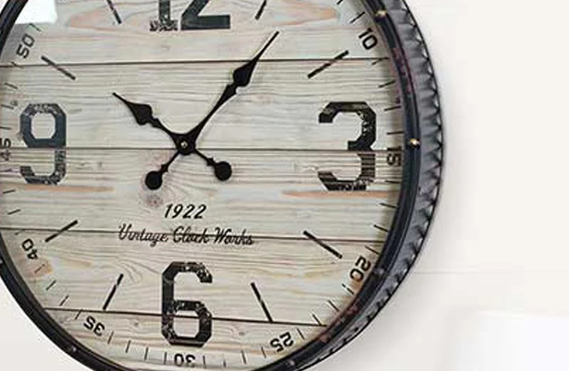 Corrugated Wooden Plank Wall Clock