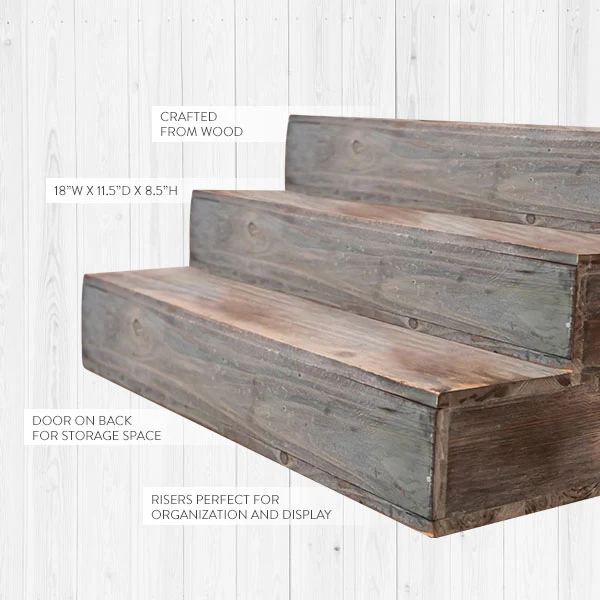 Stair Step Riser Storage Cubby