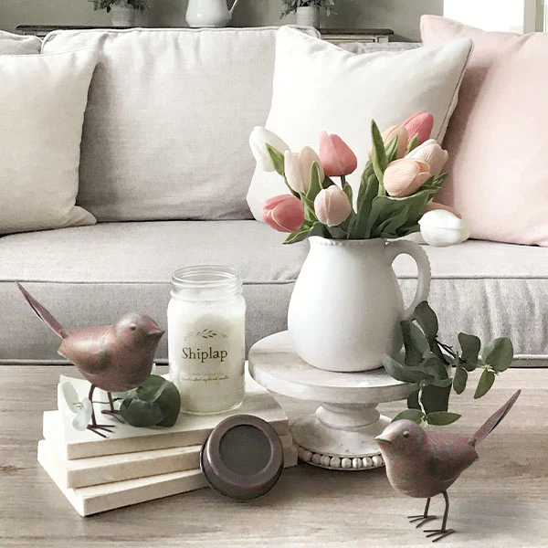 Distressed Metal Songbirds, Set of 4