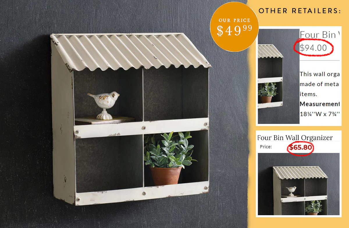 Four Bin Wall Cubby