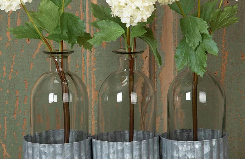 Wooden Tray and Bottle Planter