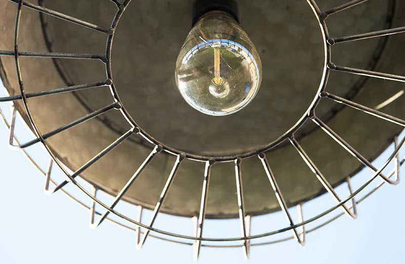 Industrial Caged Pendant Lamp