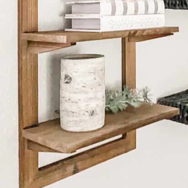 Barndoor Inspired Three Tiered Shelf