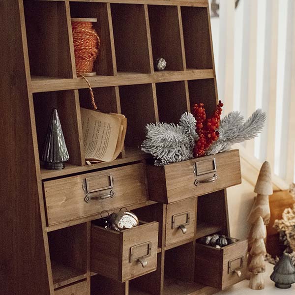Old Apothecary Cabinet with Cubbies