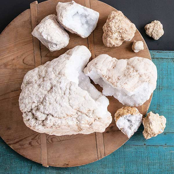 Quartz Split Geode  Set of 2