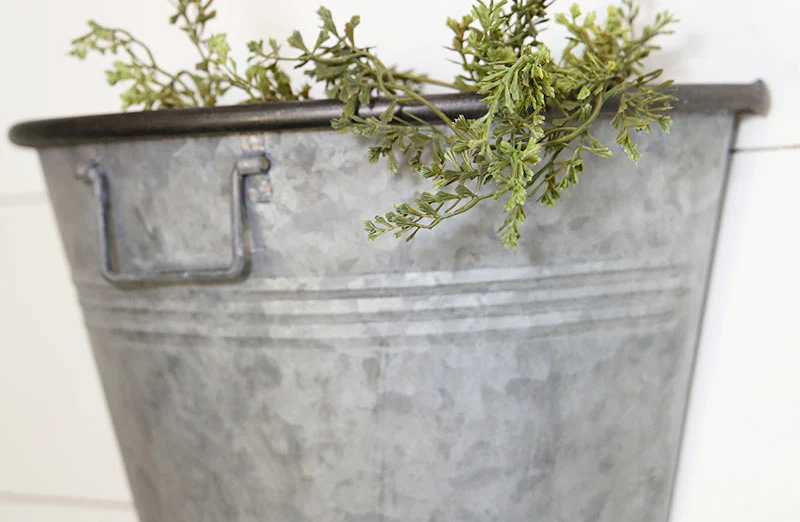 Galvanized Half Bucket Wall Planters